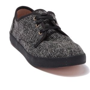 Tom's Two Tone Black & Gray Woven Paseo Sneaker Size 10 New With Tags!